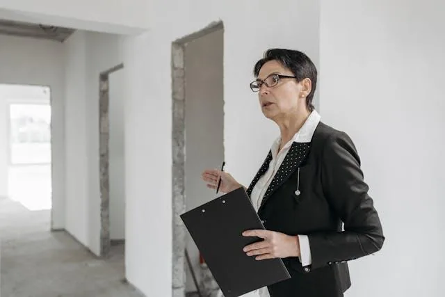person inspecting a rental unit